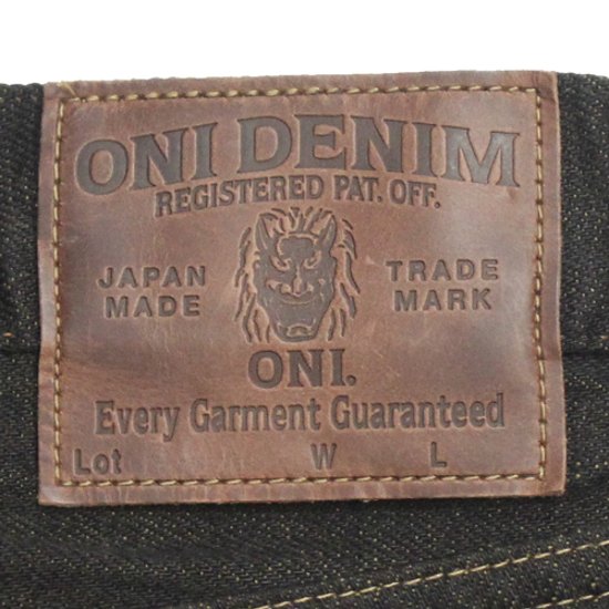 鬼デニム12oz経糸ブラック × 緯糸オリーブデニムジーンズ｢246-BKOL｣画像