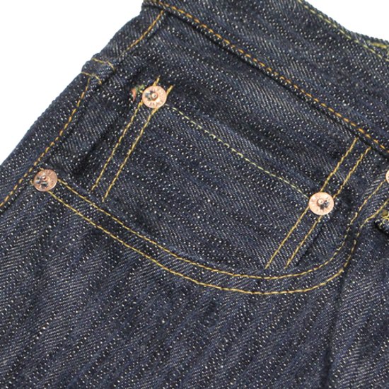 鬼デニム16oz天然藍鬼枷デニムジーンズ(レギュラーストレート)「270-鬼KASE」画像