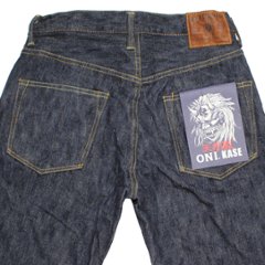 鬼デニム16oz天然藍鬼枷デニムジーンズ(ワイドストレート)「200-鬼KASE」画像