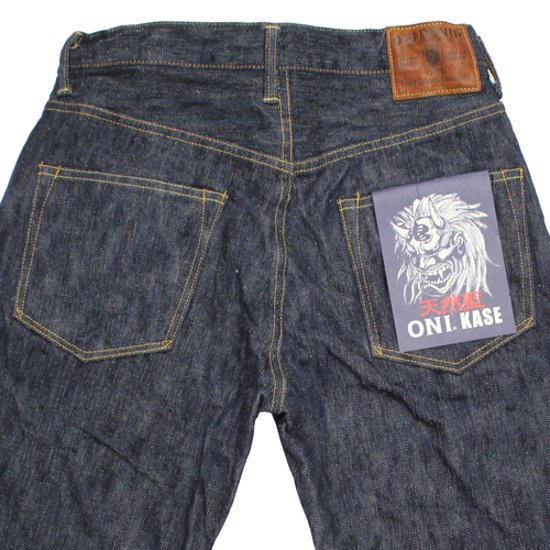 鬼デニム16oz天然藍鬼枷デニムジーンズ(ワイドストレート)「200-鬼KASE」画像