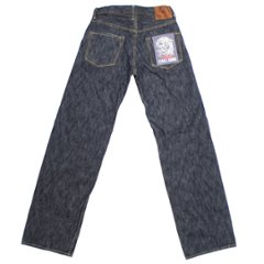 鬼デニム16oz天然藍鬼枷デニムジーンズ(ワイドストレート)「200-鬼KASE」の画像