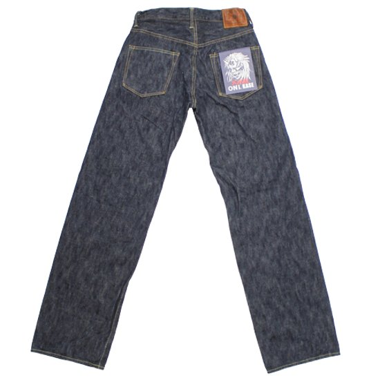 鬼デニム16oz天然藍鬼枷デニムジーンズ(ワイドストレート)「200-鬼KASE」画像