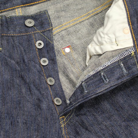 鬼デニム16oz天然藍鬼枷デニムジーンズ(ワイドストレート)「200-鬼KASE」画像