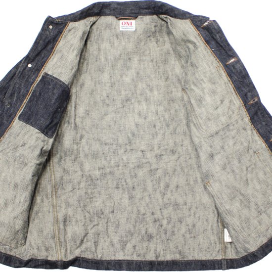 鬼デニム16oz天然藍鬼枷デニムカバーオール｢03502-鬼KASE｣画像