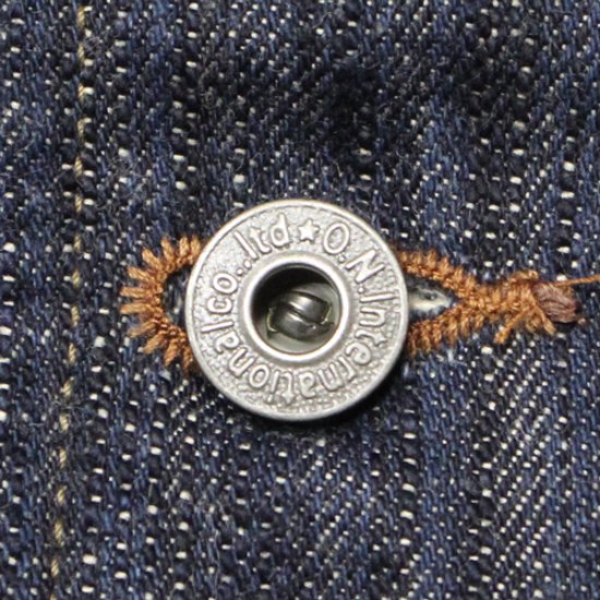 鬼デニム16oz天然藍鬼枷デニムカバーオール｢03502-鬼KASE｣画像