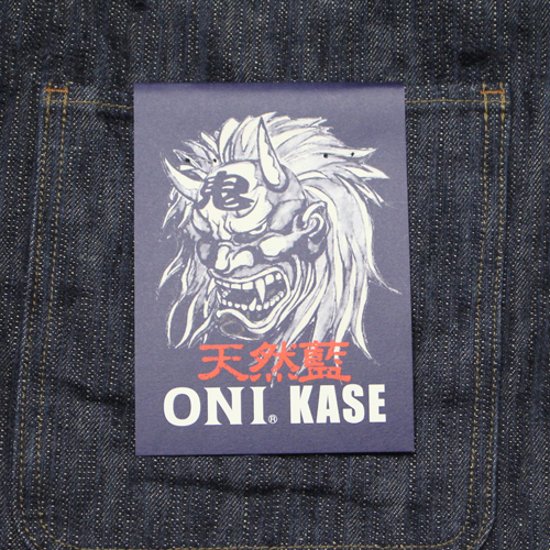 鬼デニム16oz天然藍鬼枷デニムカバーオール｢03502-鬼KASE｣画像