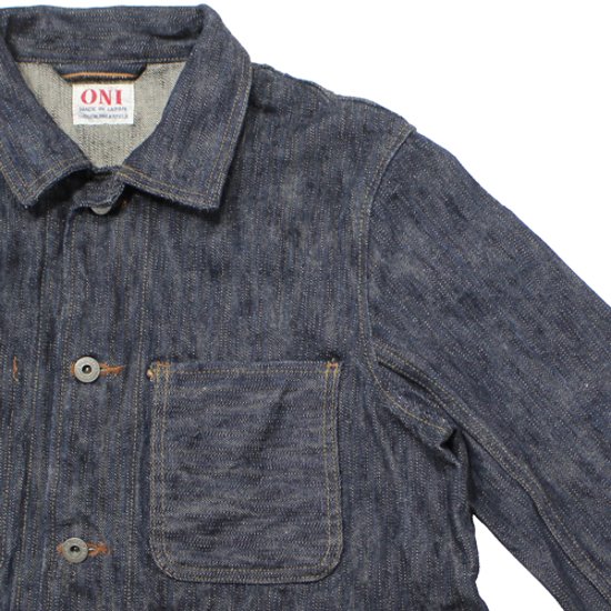 鬼デニム16oz天然藍鬼枷デニムカバーオール｢03502-鬼KASE｣画像