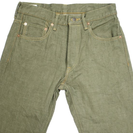 鬼デニム18ozオリーブデニムジーンズ「270-OLD18」画像