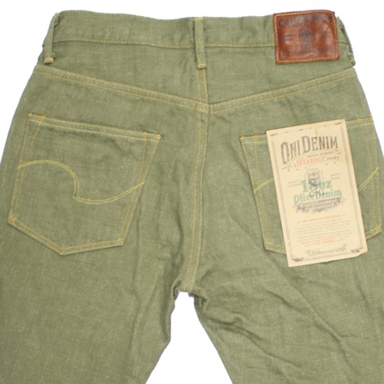 鬼デニム18ozオリーブデニムジーンズ「270-OLD18」画像