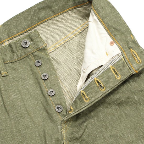 鬼デニム18ozオリーブデニムジーンズ「270-OLD18」画像