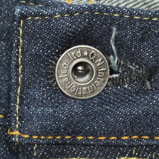 鬼デニム14.5oz石川台ストレッチデニムリラックステーパードジーンズ｢121S｣画像