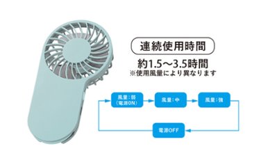 【セット商品】デザイン+コンパクトUSBハンディファン（フック付き）画像