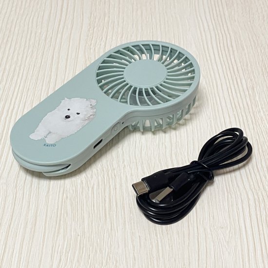 【セット商品】デザイン+コンパクトUSBハンディファン（フック付き）画像