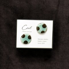 Ciel ピアス (L) green 丸の画像