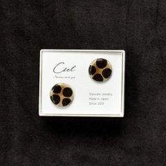 Ciel ピアス (L) brown 丸の画像