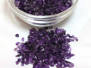 浄化用 天然石 アメジストさざれ石･100g（洗浄済）浄化皿セットの画像
