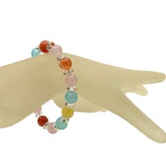 天然石 マルチカラー ブレスレット (16.5cm) 903画像