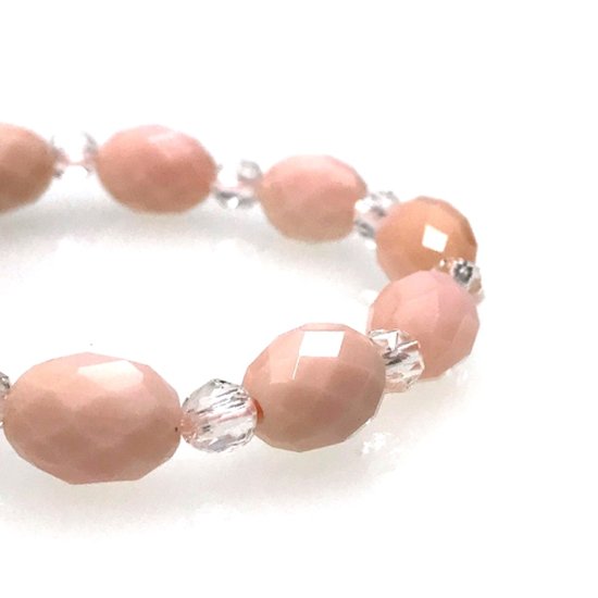 天然石  ピンクオパール ブレスレット 16cm (201) お任せ品画像