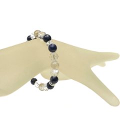 天然石  サファイア ルチルクォーツのブレスレット  (16cm) 201画像