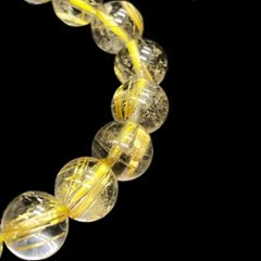 天然石 ゴールドルチルクォーツ  ブレスレット (16.5cm) 212画像