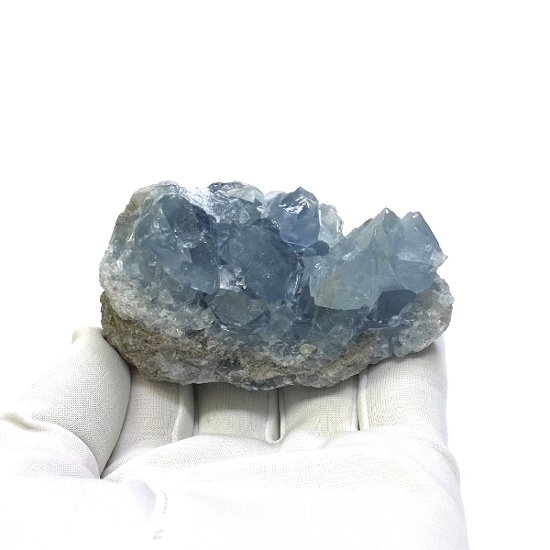 天然石  セレスタイト 天青石 原石 クラスター (273) 鉱物 鉱石 標本 置物 画像