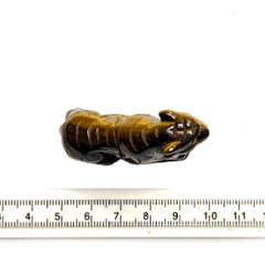天然石 タイガーアイ 虎目石  虎の彫刻品 (2114）Mサイズ 画像