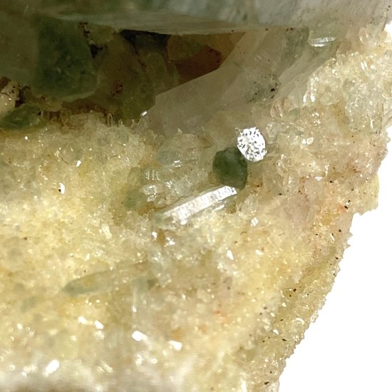 天然石  ヒマラヤ水晶　クラスター クローライトINクォーツ 原石（993）水晶原石画像