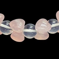 天然石 ローズクォーツ ブレスレット  (16.5cm) 2302画像