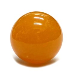 天然石 オレンジカルサイト 丸玉  4cm（2301）六芒星台付き 【おまかせ品・1個】　の画像