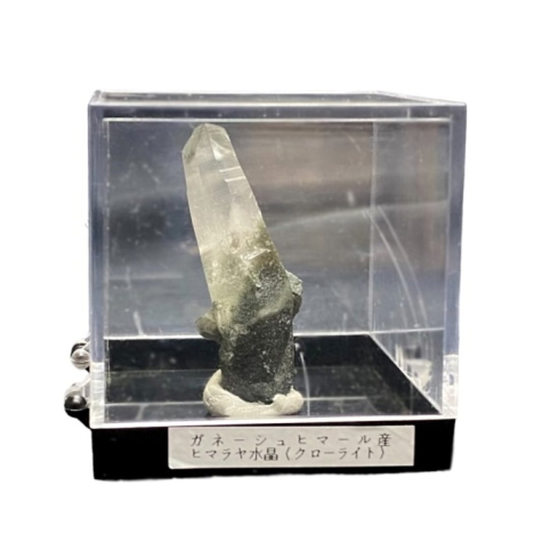 天然石 ガネーシュヒマール産 ヒマラヤ水晶 クラスター クローライトIN 