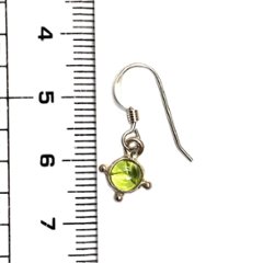 天然石 ペリドット ピアス  (25118)  ハンドメイド  シルバー磨き用布付画像