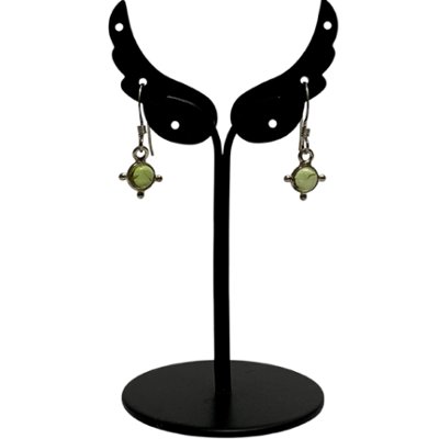 天然石 ペリドット ピアス  (25118)  ハンドメイド  シルバー磨き用布付の画像