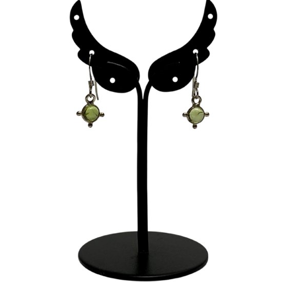 天然石 ペリドット ピアス  (25118)  ハンドメイド  シルバー磨き用布付画像