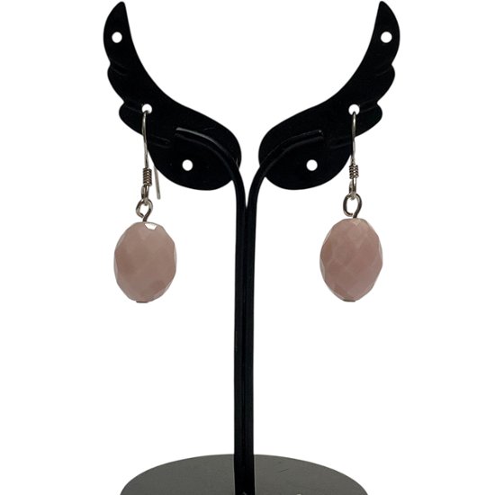 天然石 ピンクオパール ピアス (25120) ハンドメイド  シルバー磨き用布付画像