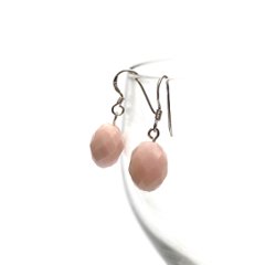 天然石 ピンクオパール ピアス (25120) ハンドメイド  シルバー磨き用布付画像