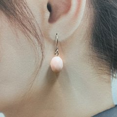 天然石 ピンクオパール ピアス (25120) ハンドメイド  シルバー磨き用布付画像