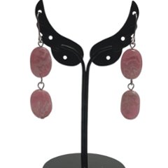 天然石 インカローズ ピアス　(25122)　の画像