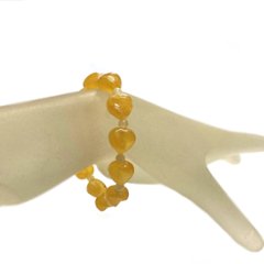 天然石 カービングハート アラゴナイトブレスレット  (25130) 画像