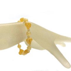 天然石 カービングハート アラゴナイトブレスレット  (25131)  17cm画像