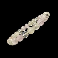 天然石 クンツァイト 水晶 ブレスレット  (15.5cm) 2608画像