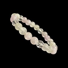 天然石 クンツァイト 水晶 ブレスレット  (15.5cm) 2608画像