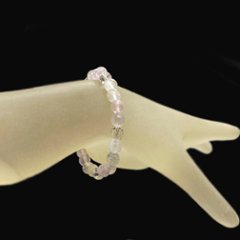 天然石 クンツァイト 水晶 ブレスレット  (15.5cm) 2608画像