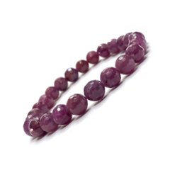 天然石 5A  カットルビー ブレスレット  (2632) 16.5cm画像