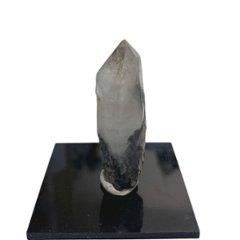 天然石  ガネーシュヒマール産  ヒマラヤ水晶 クラスター  クローライトINクォーツ（2645）プレート付き画像