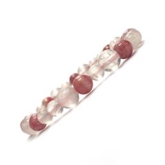 天然石 インカローズ ローズクォーツ ブレスレット  (16.5cm) 26105画像