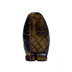 天然石 タイガーアイ フクロウの彫刻品（01）の画像