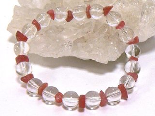 天然石 水晶のブレスレット (15.5cm)の画像