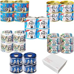 【食塩不使用】 国産 高級 缶詰 6種24缶 詰め合わせ プレミアムセット サバ缶 いわし缶 さんま缶 水煮 減塩 無塩 伊藤食品 宝幸 umios の画像