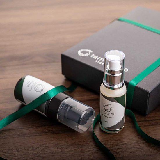 大人の男のスキンケア２点セット tamamono ギフトBOX (美容液・洗顔フォーム) tamamono organic MEN画像