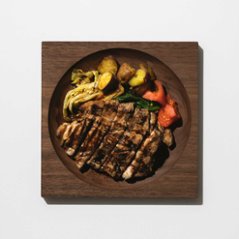 木製プレート ソリッドディッシュ Lサイズ ウォールナット材 SKOP画像